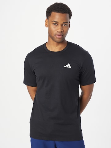 ADIDAS PERFORMANCE Функционална тениска 'Train Essentials' в черно: отпред