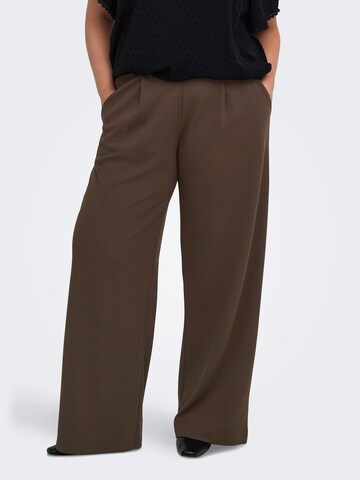 Wide Leg Pantalon à pince 'CARSTILLA' ONLY Carmakoma en marron : devant