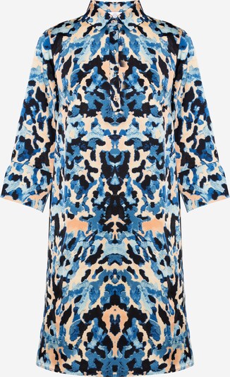 Love & Divine Robe-chemise en crème / bleu / bleu clair / noir, Vue avec produit
