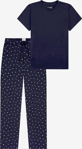 SCHIESSER Pyjama 'Mix & Relax' in Blauw: voorkant