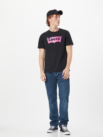 LEVI'S ® Normalny krój Koszulka 'Graphic Crewneck Tee' w kolorze czarny