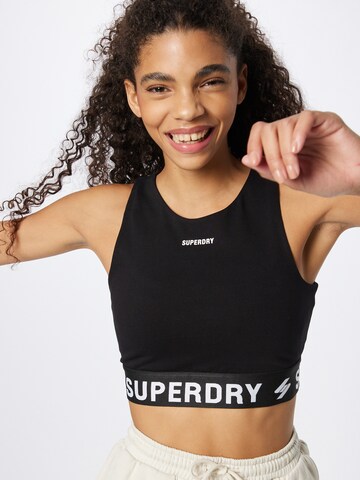 Bustier Soutien-gorge de sport Superdry en noir