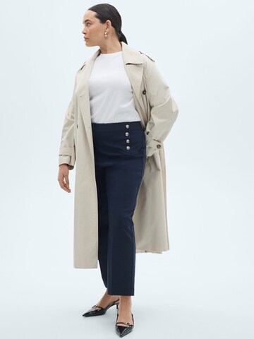Regular Pantalon à plis 'BOTONES' MANGO en bleu