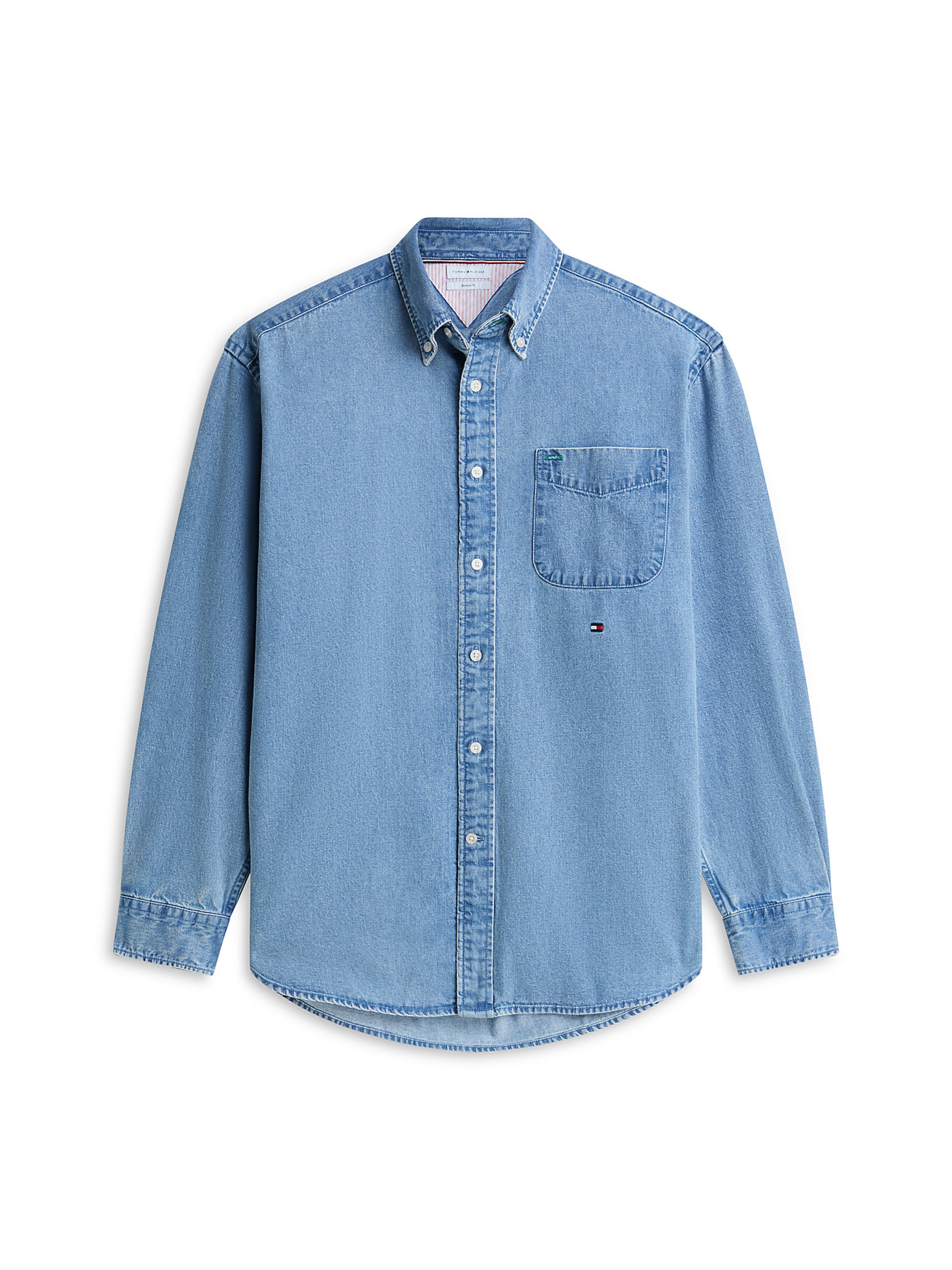 TOMMY HILFIGER Regular Fit Hemd in Blau: Vorderseite