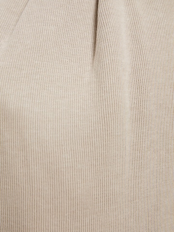 Bershka Normalny krój Spodnie w kolorze beżowy