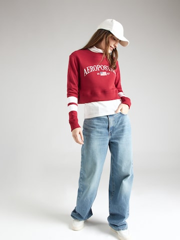 AÉROPOSTALE - Sweatshirt 'USA'' em vermelho