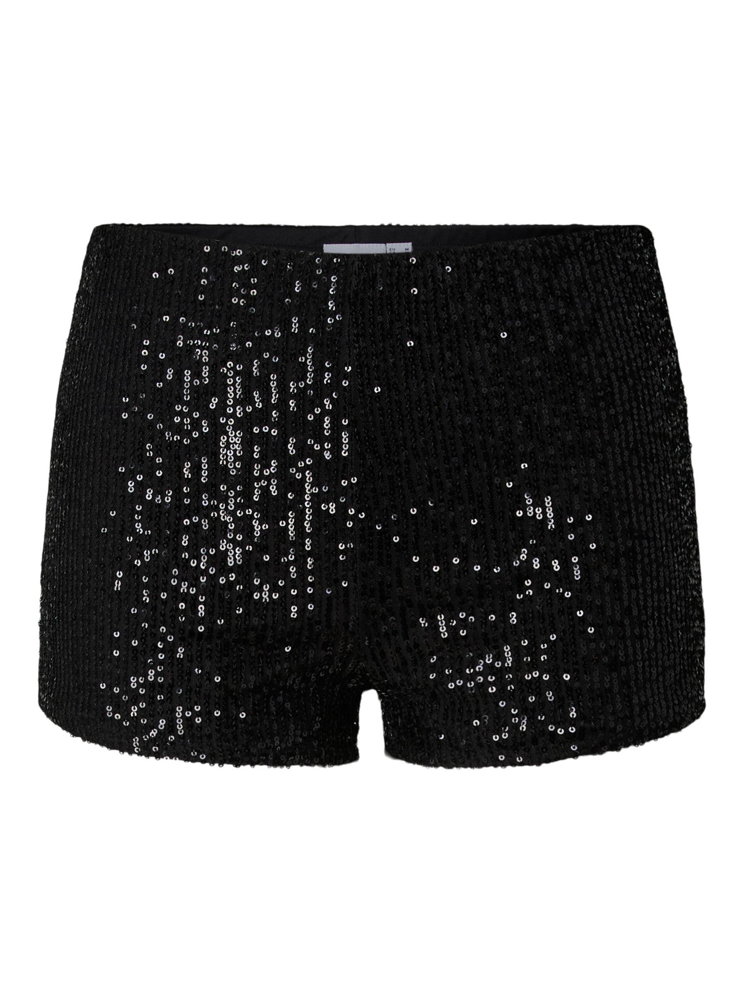 PIECES Regular Broek 'MELANIE' in Zwart: voorkant