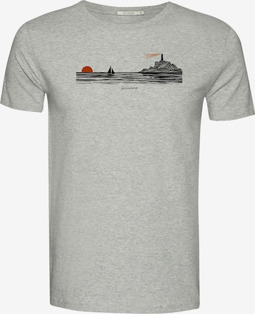 GREENBOMB Shirt 'Nature Evening Glow' in Grey: front