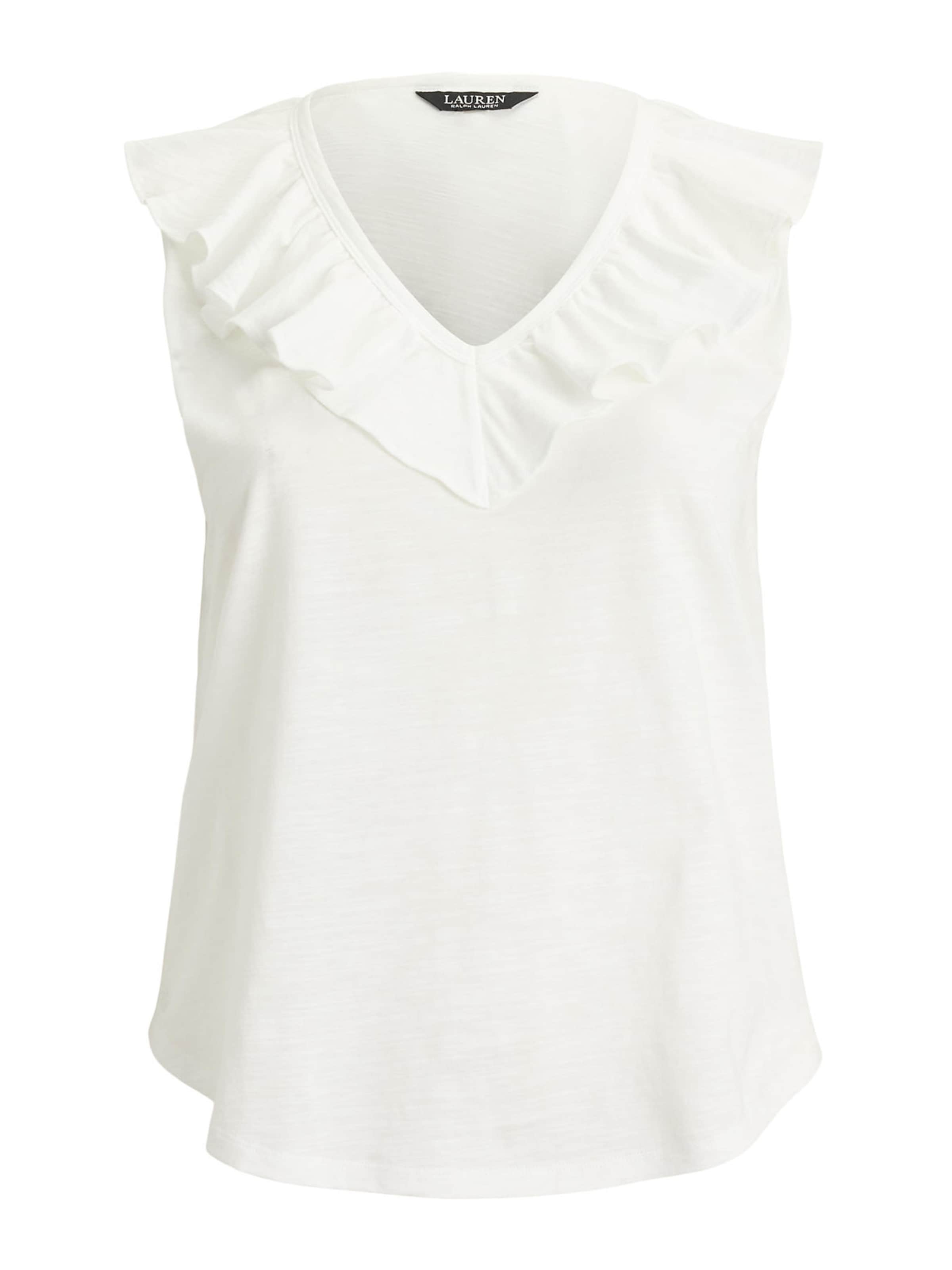 Top di Lauren Ralph Lauren Plus in bianco: frontale