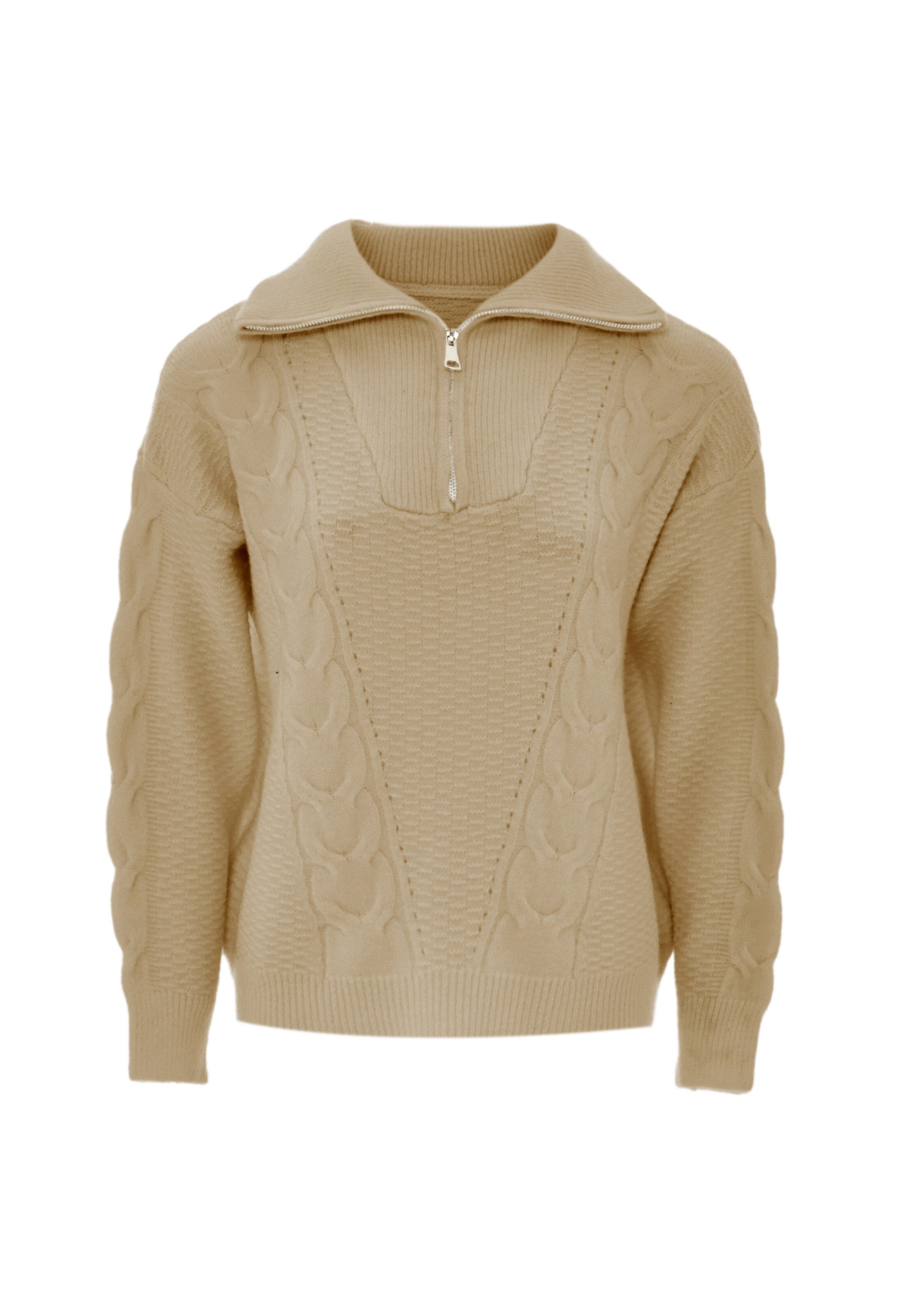 bridgeport Pullover in Beige: Vorderseite