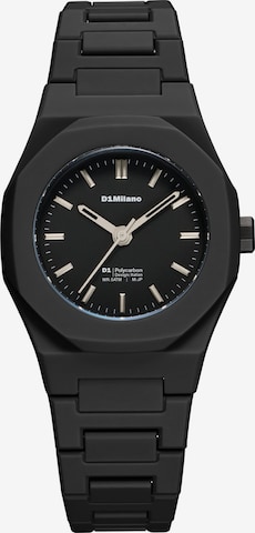 D1 Milano Analoguhr in Schwarz: Vorderseite