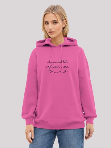 Sweat-shirt 'Captain Mom' F4NT4STIC en rose : devant
