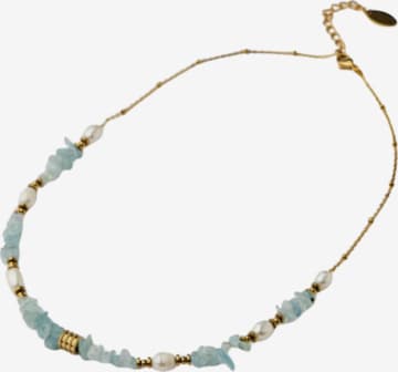 THE GEM STORIES JEWELRY Ketju 'Aquamarine Pearl Necklace' värissä sininen: etupuoli