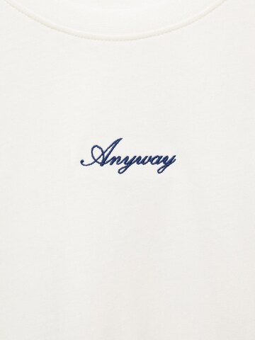 MANGO TEEN Shirt 'ANYWAY' in White