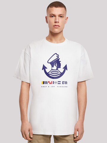 T-Shirt 'Knut & Jan Hamburg' F4NT4STIC en blanc : devant