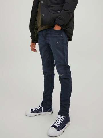 Coupe slim Jean Jack & Jones Junior en bleu : devant