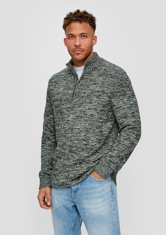 s.Oliver Men Tall Sizes Sweater in Green: front