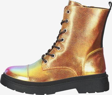 LA STRADA Lace-Up Ankle Boots in Gold