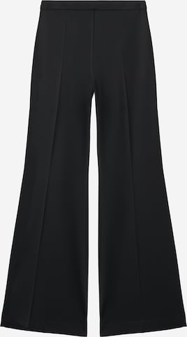 MANGOWide Leg/ Široke nogavice Hlače na crtu 'FIJIS' - crna boja: prednji dio