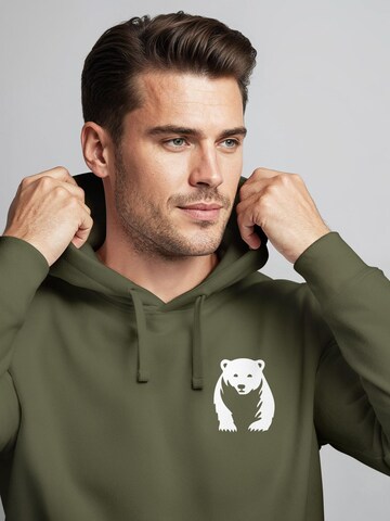 Neverless Sweatshirt 'Bär' in Green