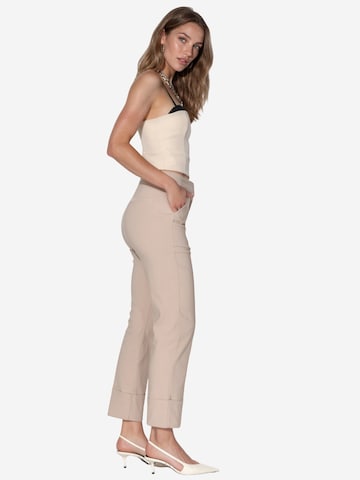 Regular Pantalon à plis Hiccup en beige : devant