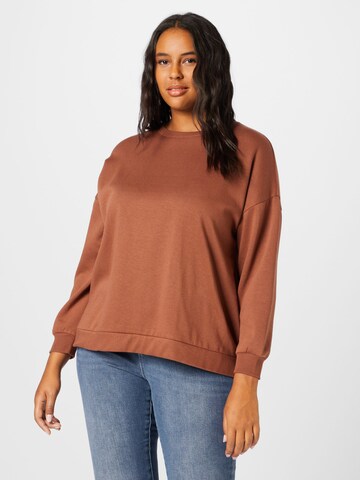 Vero Moda Curve Sweatshirt in Bruin: voorkant