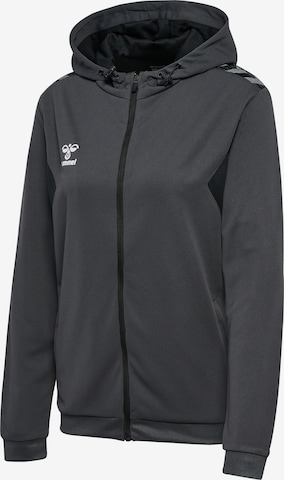 Hummel Athletic Zip-Up Hoodie 'AUTHENTIC PL' in Grey