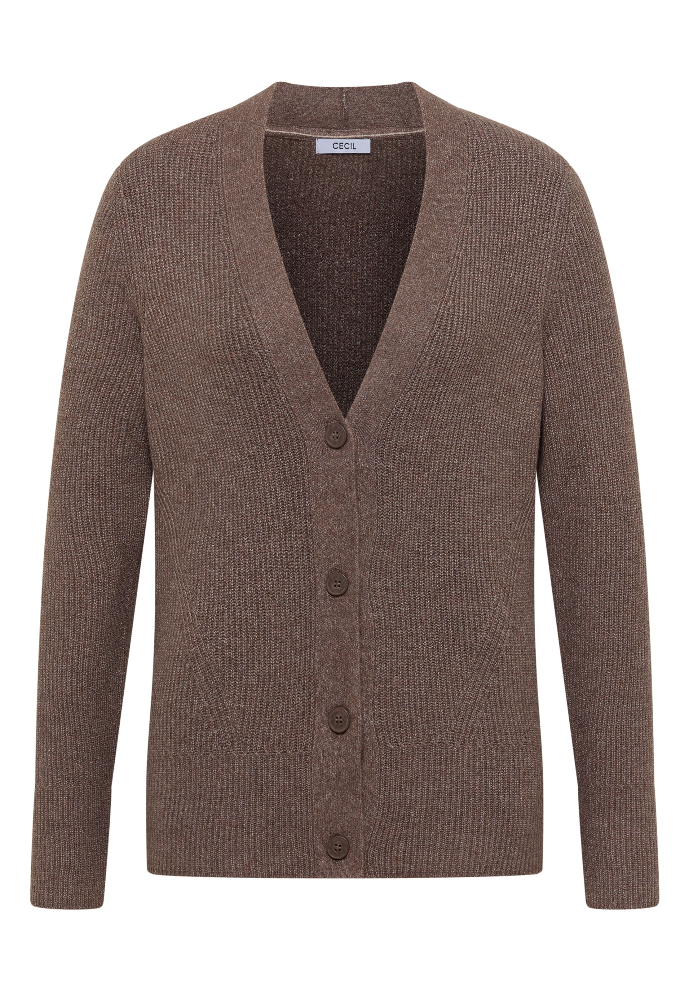 CECIL Knit Cardigan in Brown: front