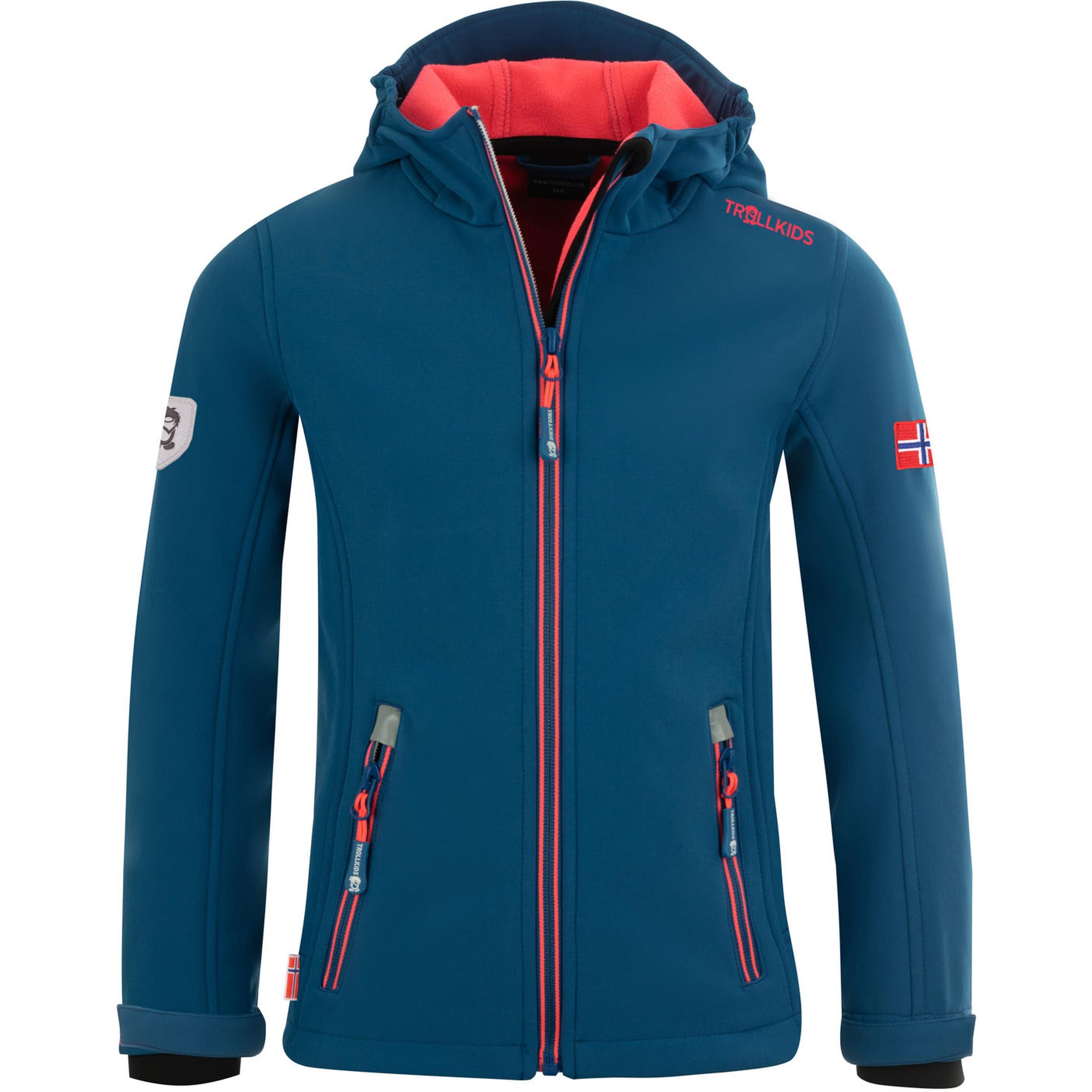 TROLLKIDS Outdoor jacket 'TROLLFJORD' in Blue: front