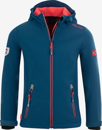 TROLLKIDS Outdoor jacket 'TROLLFJORD' in Blue: front