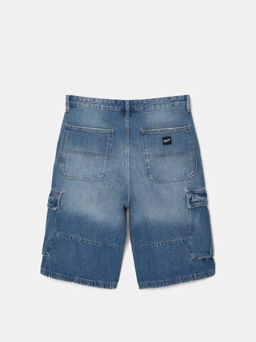 Loosefit Jeans cargo di Pull&Bear in blu