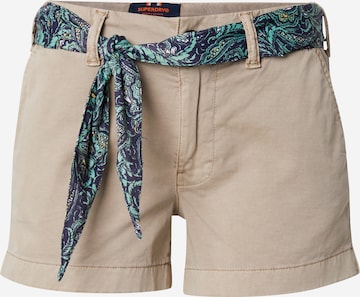 Pantalon chino 'Classic' Superdry & Co en beige : devant