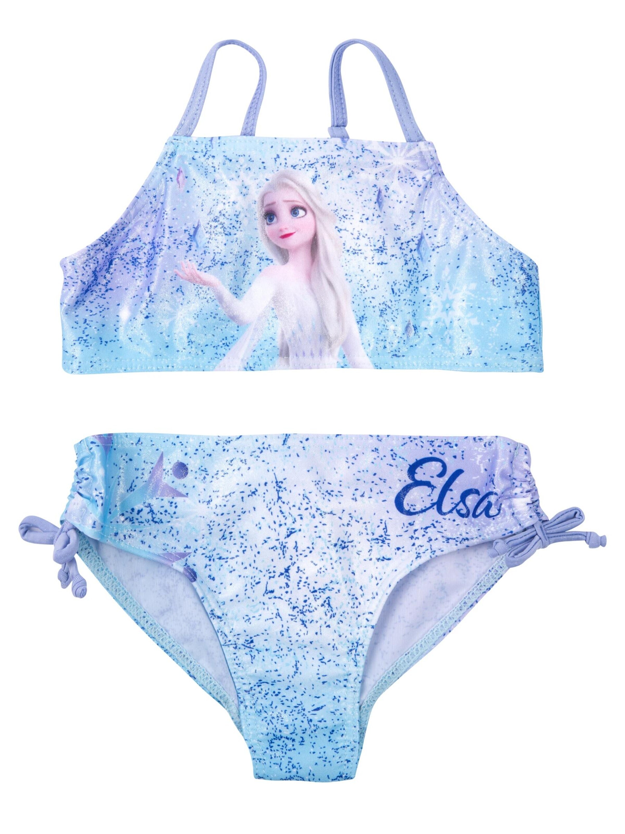Disney Frozen Bralette Bikini 'Elsa Frozen' in Blue: front