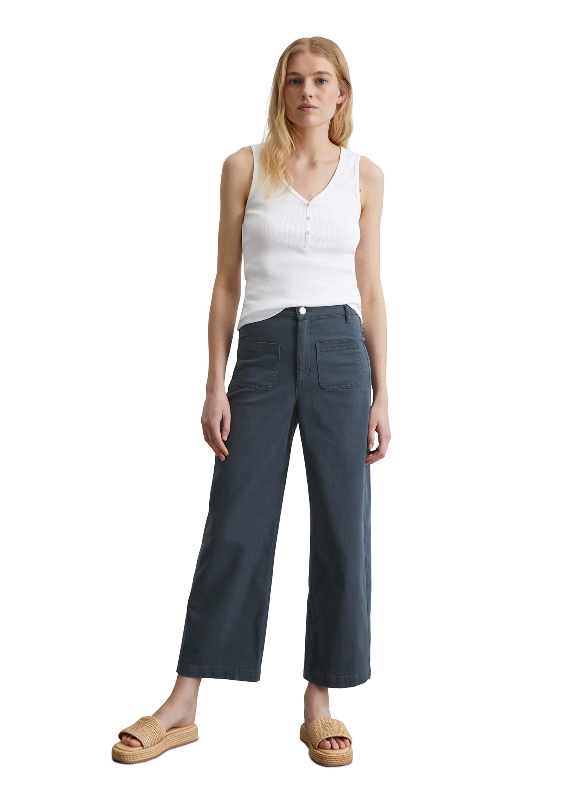 Marc O'Polo Wide leg Jeans 'Tolva' in Blauw