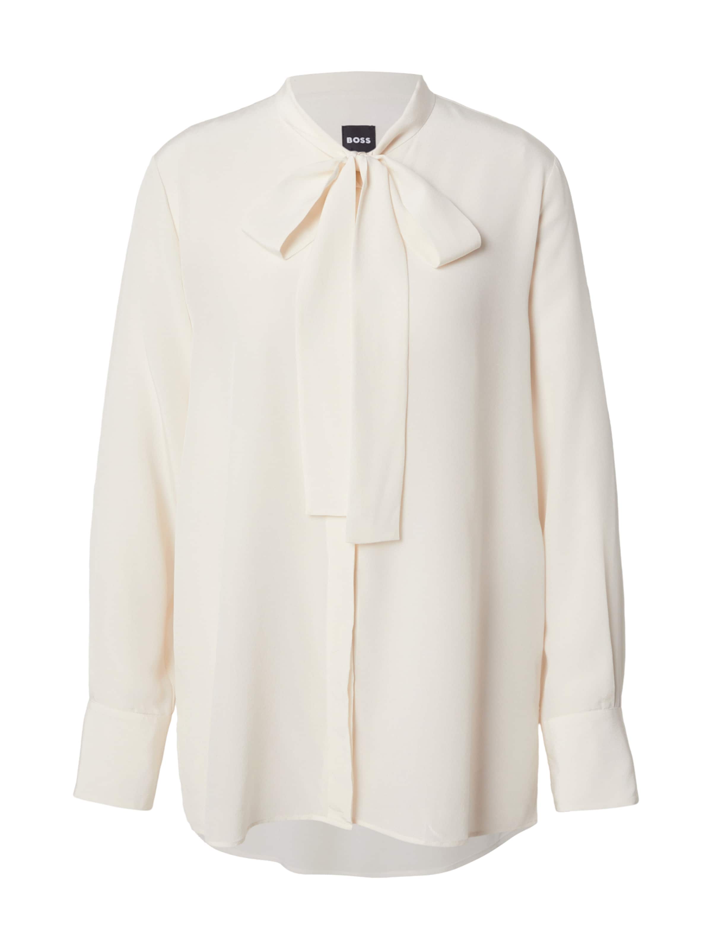 Bluză 'Bryon_Thursday' de la BOSS pe alb: față