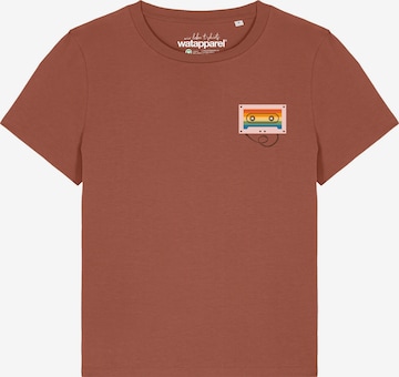 Maglietta 'Rainbow Cassette' di Watapparel in rosso: frontale