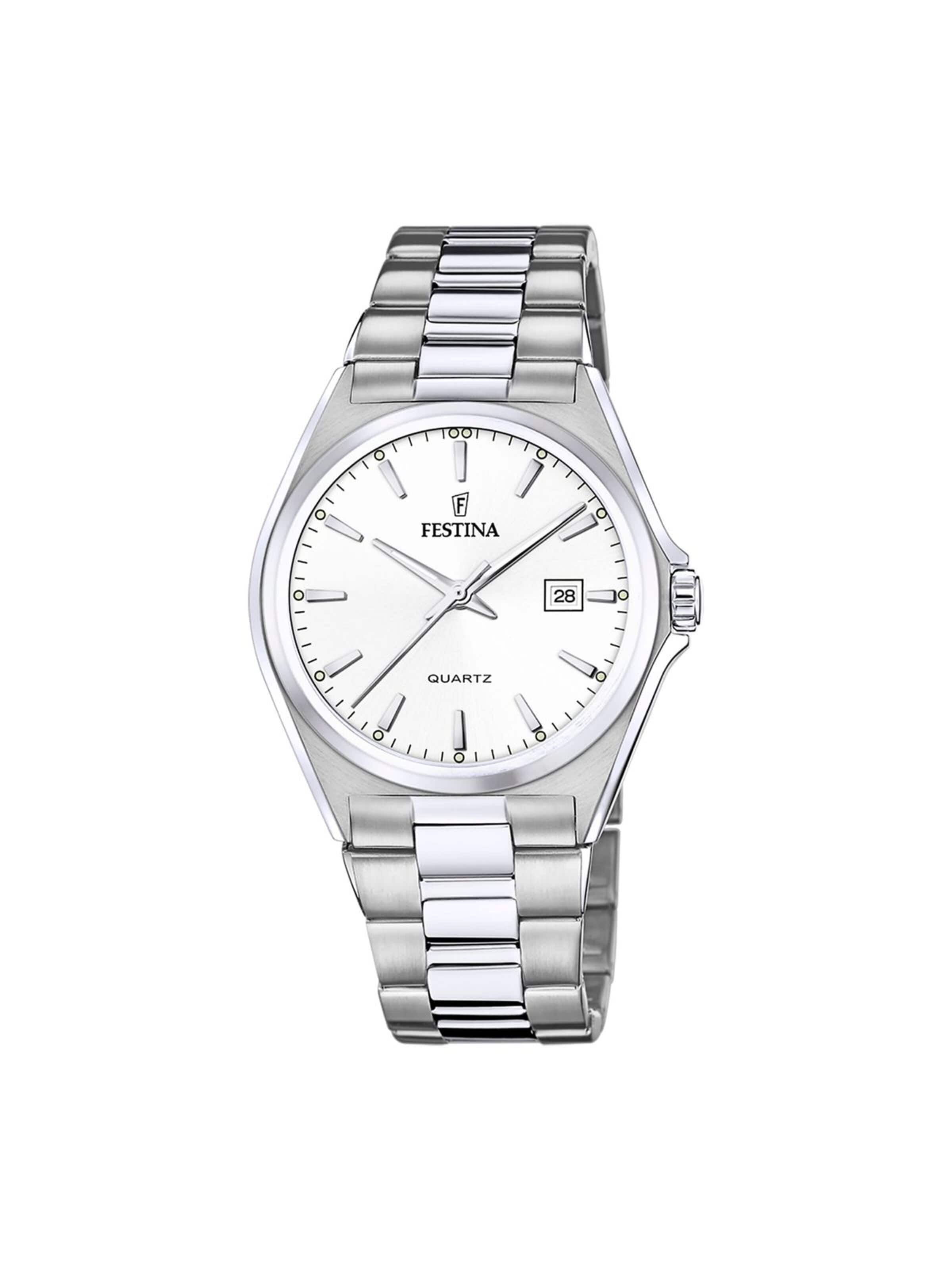 Montre à affichage analogique 'ACERO CLASICO' FESTINA en blanc : devant