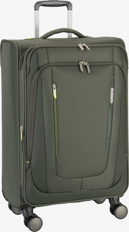 American Tourister Trolley ' Wanderlite Spinner' in Grün: Vorderseite