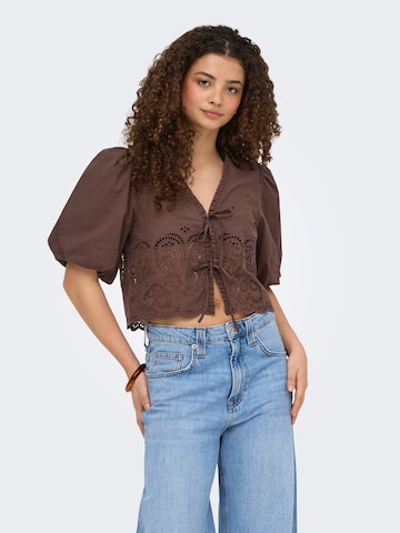 ONLY Blouse 'ONLBryson' in Bruin: voorkant