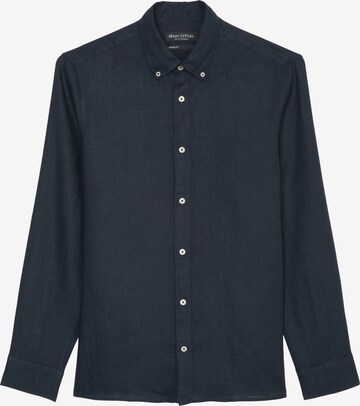 Marc O'Polo Button Up Shirt in Blue: front