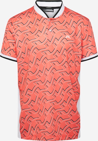 J.Lindeberg Functioneel shirt 'Jensen' in Oranje: voorkant