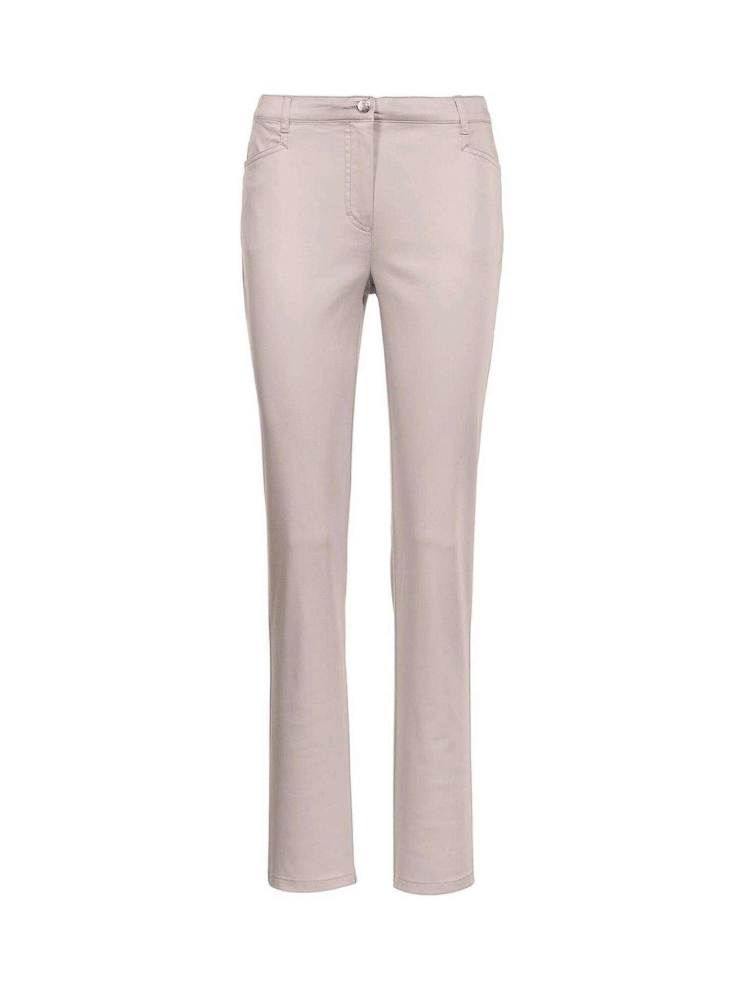 Coupe slim Pantalon 'Anna' Goldner en gris : devant