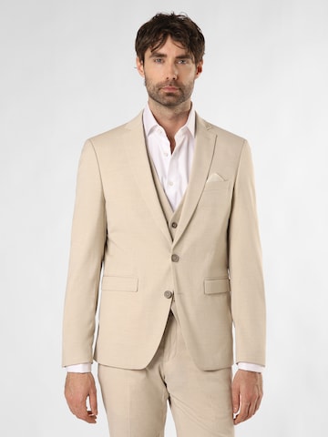 Coupe slim Veste de costume 'Oakland ' Finshley & Harding en beige : devant