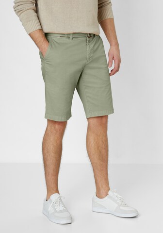 REDPOINT Slim fit Chino Pants in Green: front