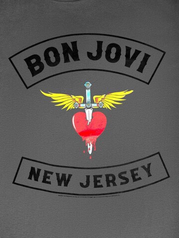 Bon Jovi Shirt 'Bon Jovi New Jersey T-Shirt' in Grijs