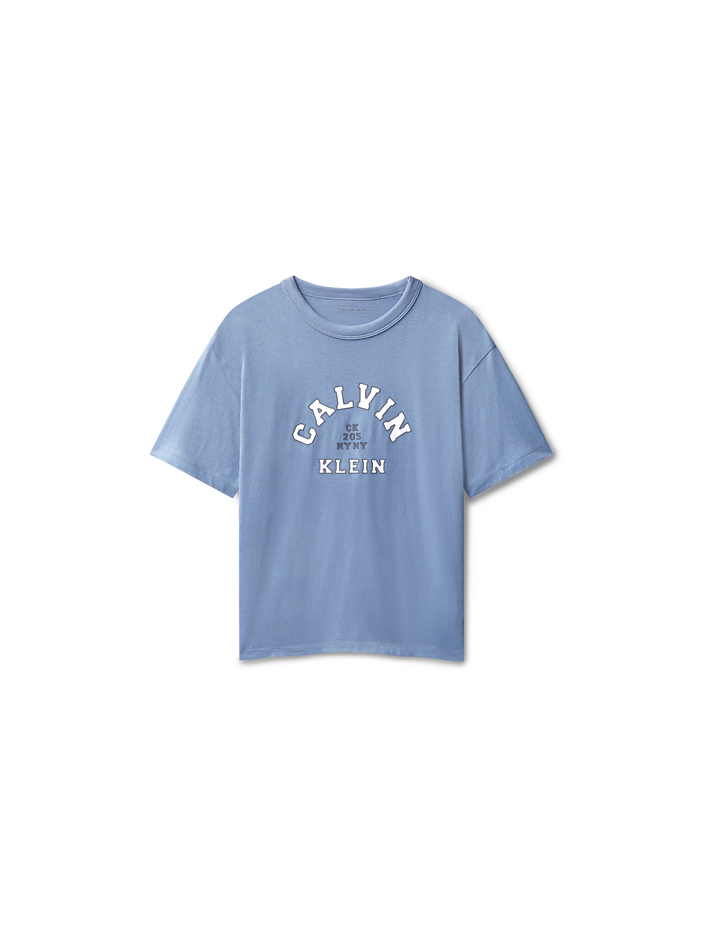 T-Shirt 'Varsity' Calvin Klein Jeans en bleu : devant