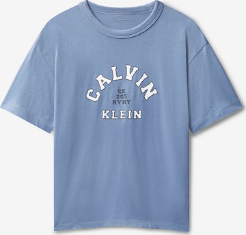 T-Shirt 'Varsity' Calvin Klein Jeans en bleu : devant