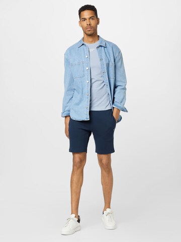 KnowledgeCotton Apparel Slimfit Shorts -  (GOTS) in Blau