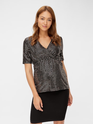 MAMALICIOUS Shirt 'COLLINS' in Zwart: voorkant