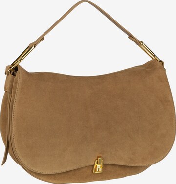 Coccinelle Shoulder Bag 'Magie Suede' in Brown: front